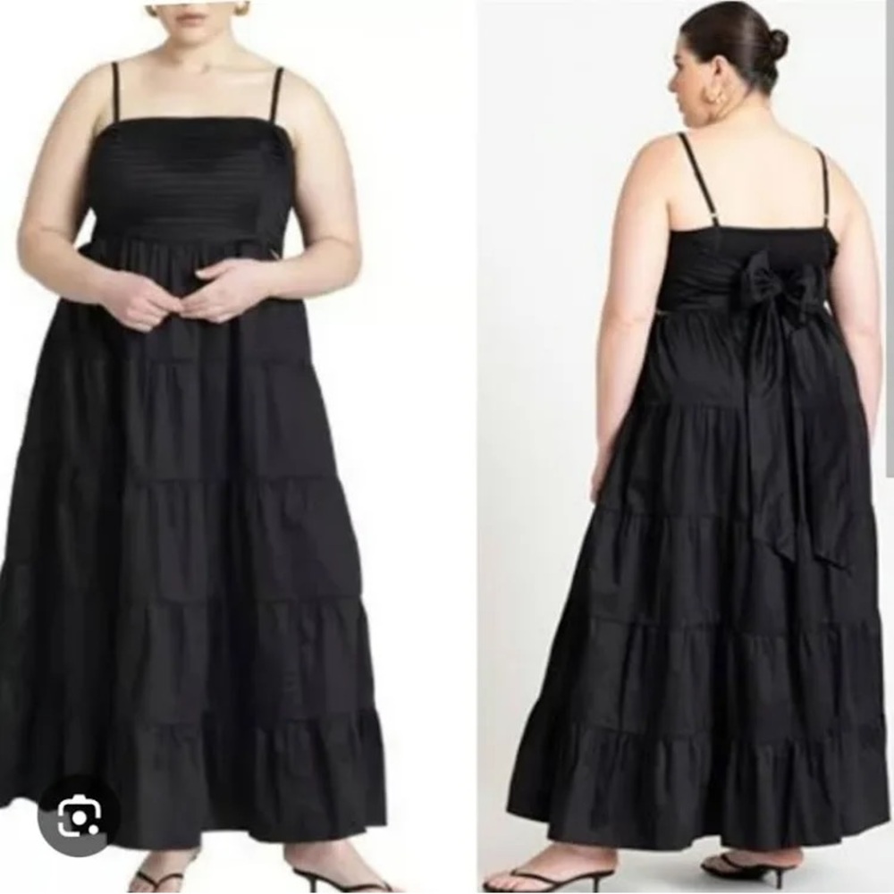 NWT ELOQUII Elegant Black Maxi Dress